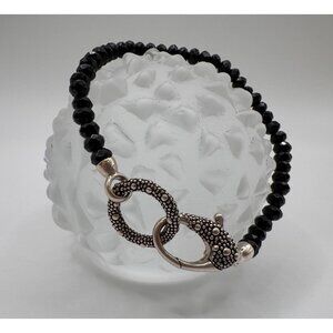 Michael Dawkins Starry Night 925 Bracelet Black Faceted Spinel 7”